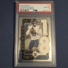 Panini 2024 Select Caleb Williams Select Numbers #19 PSA Graded Bears Rookie