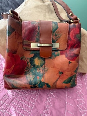Patricia Nash Larone Shoulder Bag Womens Multi Floral Flap Magnetic Closure