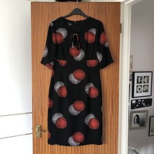 Hobbs Ladies Black Red Smart Formal Business Office Summer Work Office Dress 10