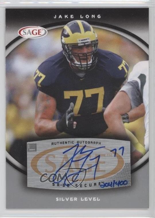 2008 SAGE Silver 204/400 Jake Long #A39 Rookie Auto RC 0v1