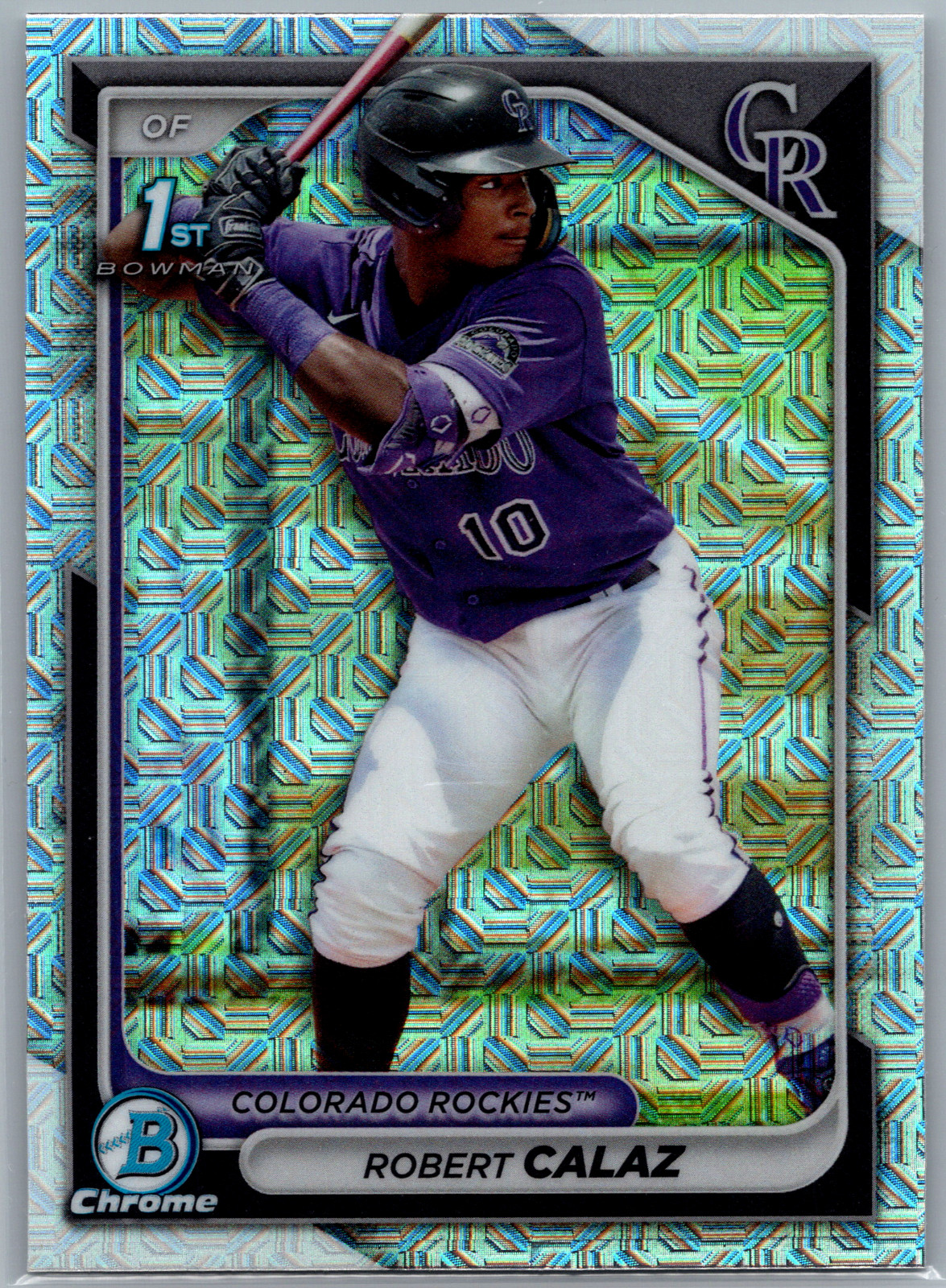 2024 Bowman Chrome Prospects Robert Calaz 1st Mega Box Mojo Refractor #BCP-131