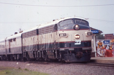 #ad Duplicate Train Slide Burlington Northern BN 1 06 24 1993 Galesburg IL $4.60