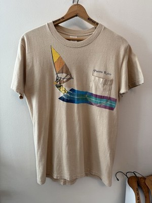 Vtg 70s 80s Large Puerto Rico Wind Surf Sail Single Stitch Souvenir T-Shirt