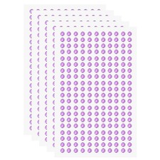 5 Sheet/1100 Pcs Self Adhesive Acrylic Gem 4mm Sticker Gem Stones, Light Purple