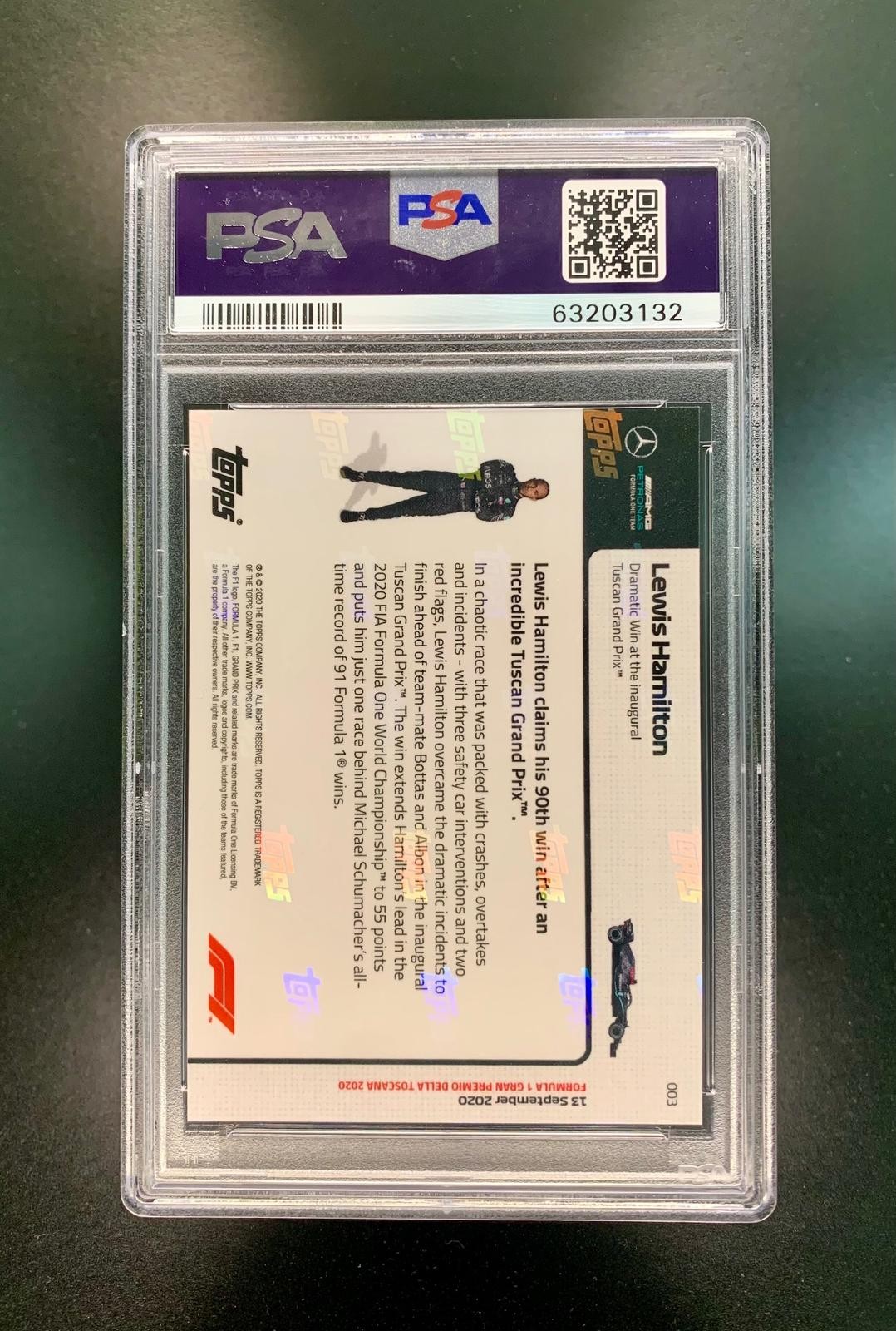 2020 Topps Now Formula 1 Lewis Hamilton #003 PSA 10 Gem Mint! view 2