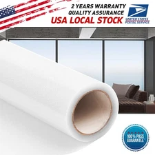 Premium Glass Home Bathroom Window Privacy Static Cling Film Frosted White