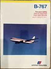 United Airlines 767 Vintage Safety Card (1982)
