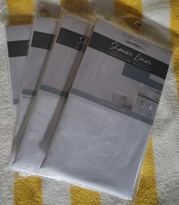 lot of 4 NEW! Bath Bliss Standard Weight Shower Liners w/ magnetic weighted hem