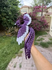3D Printed 1 Pack Phoenix Animals 14.5” Purple Luminous Articulated Toy Gift
