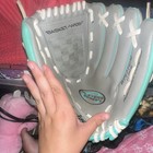 Rawlings WPL11GM 11in Left Hand Basket Web Glove Baseball Gray/Teal — photo 3