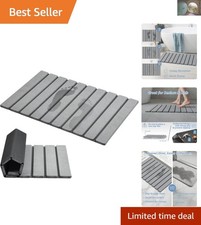 Modern 23.6x15.5” Quick Dry Bath Mat - Non-Slip, Foldable for Small Spaces