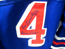 RON GRESCHNER RANGERS LEGEND AUTOGRAPH JERSEY INSCRIBED 