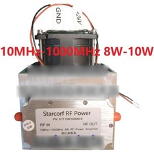 STF10M1000M-8 RF Power Amplifier with Cooling Fan and Radiator 10-1000MHz 8W-10W