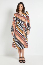 Wallis Khaki Wrap Dress Womens Daywear Dresses