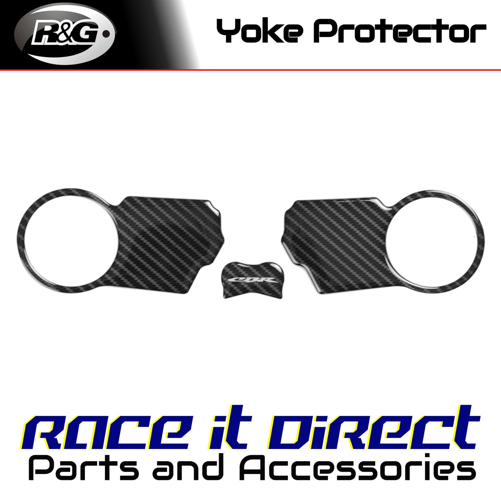 Carbon Fibre Yoke Pad for Honda CBR1000RR Fireblade 2004-2007 Red Dynamic