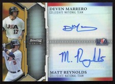 2011 Bowman Sterling Dual Auto Gold Refractor /50 Deven Marrero Matt Reynolds