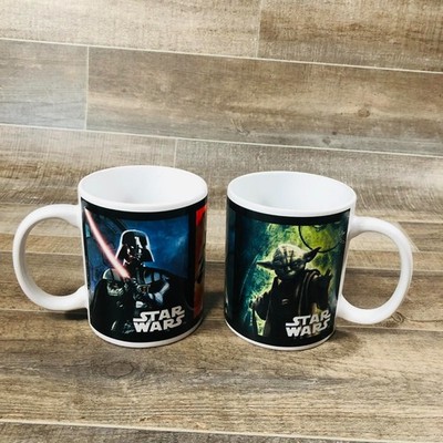 Star Wars Original Trilogy Coffee Tea Mugs Cups (2) Yoda Darth Vader Han Solo