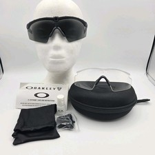 Oakley SI Ballistic M-Frame 3.0 Black Frame w Clear Grey Lens Case Pouch Strap
