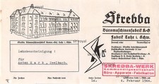 Skrebba Büromaschinen-Fabrik - Lahr - 1944 - Historisches Schriftstück ~21x11cm