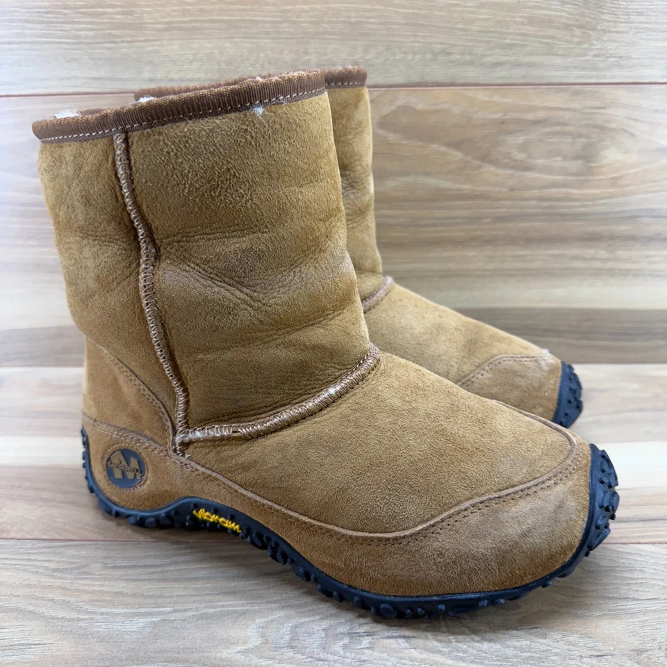 Botas altas Merrell Yeti camaleón jóvenes 7,5 niños grandes gamuza castaño piel de oveja Foto 2 de 4