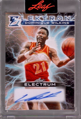 DOMINIQUE WILKINS 2025 Leaf Electrum Elektron #E-DW2 Bronze Autograph Auto #1/12