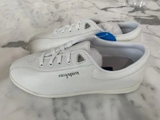 Easy Spirit AP1 Leather Shoes Women 8 M White Sneakers Walking Comfort