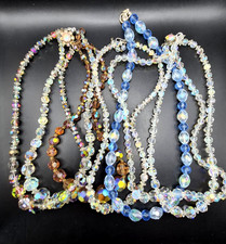 7 x Aurora Borealis Glass Bead Necklaces