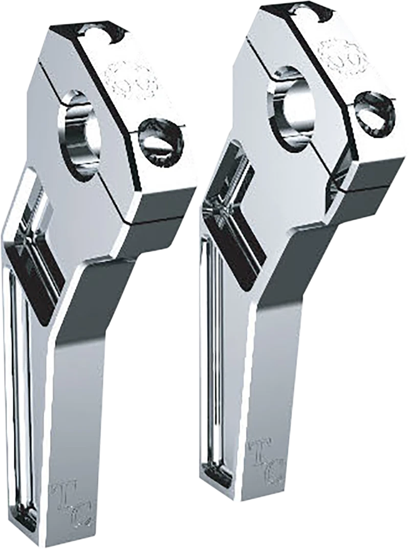 Todd's Cycle 1 1/8" Clamping Pullback Riser 6" Rise Chrome TD-R22-06