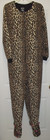 NICK & NORA FOOTED ONE PIECE PAJAMAS SLEEPWEAR WOMEN'S LEOPARD CAT PRINT SZ XL — photo 3