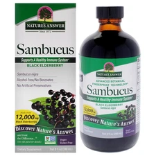 2 Pack Sambucus - 12000mg by Natures Answer for Unisex - 8 oz Dietary Supplement