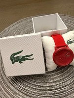 Lacoste 2011173 NEW Men's Watch Red Silicone Band Quartz Movement Analog