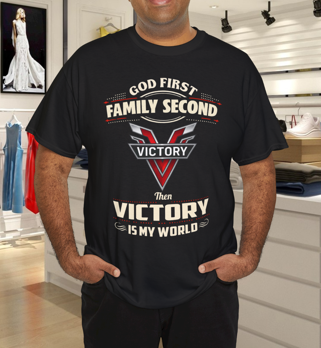 New Victory Biker Skull Classic T-Shirt