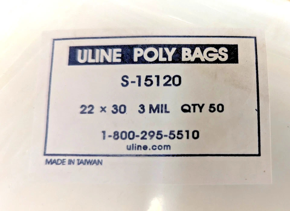Paquete de 50 bolsas de polietileno abiertas planas de 22” x 30” 3 mil S-15120 ULINE [C5S4] Foto 3 de 4