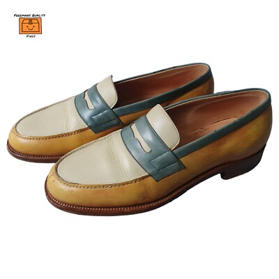 Silvano Lattanzi Herren Penny Loafer Leder Slipper - Made in Italy (UK 9,5)