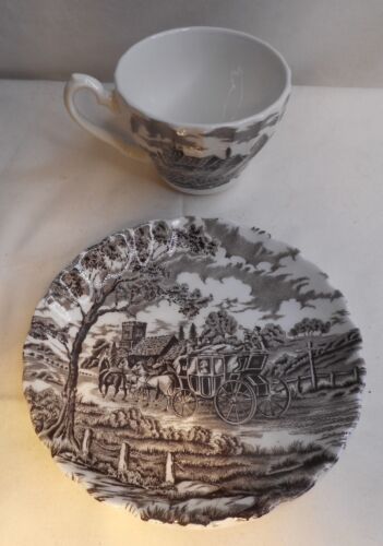 Tazza da tè e piattino vintage Royal Mail Fine Staffordshire Ware Ironstone Inghilterra - Foto 3 di 4