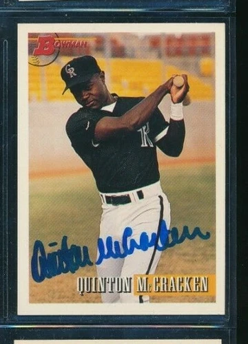 1993 BOWMAN #260 QUINTON MCCRAKEN signed auto autograph rc swsw6