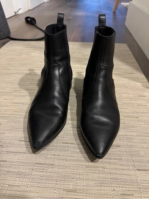 (EXCELENTE ESTADO) PIERRE HARDY Botines Cuero Negro (Talla 37 / 7 EE. UU.) ORIG $650+ Foto 2 de 4