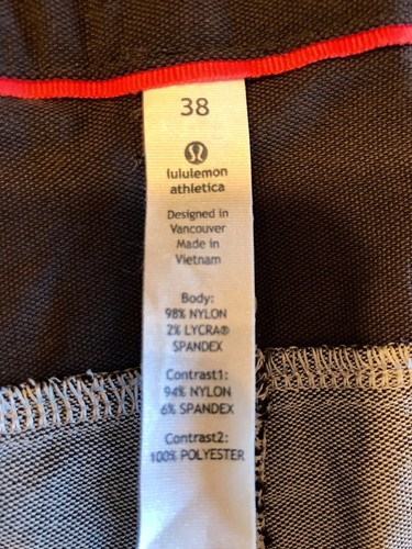 Mens 38 Lululemon Shorts Grey Union 9” Inseam Performance Active Golf Chino - Picture 12 of 13