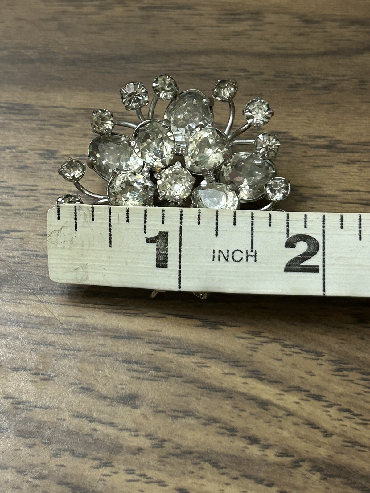 Vintage Eisenberg (Large E Script) Clear Rhinesto… - image 9