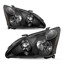 Pairs Of Headlight For 2004-2009 Lexus Rx330 Rx350 Black Amber Lr Lamps Pairs Of Headlight For 2004-2009 Lexus Rx330 Rx350 Black Amber Lr Lamps
