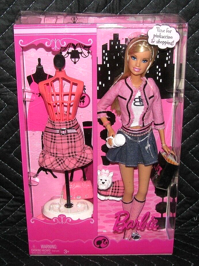 Mattel Barbie Color Your World Pink Time for Pinkaccino & Shopping 2008 ...