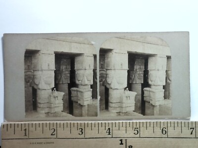Temple of Dendora Egypt EARLY Stereoview Francis Frith #179 Antique c1857 Y19335