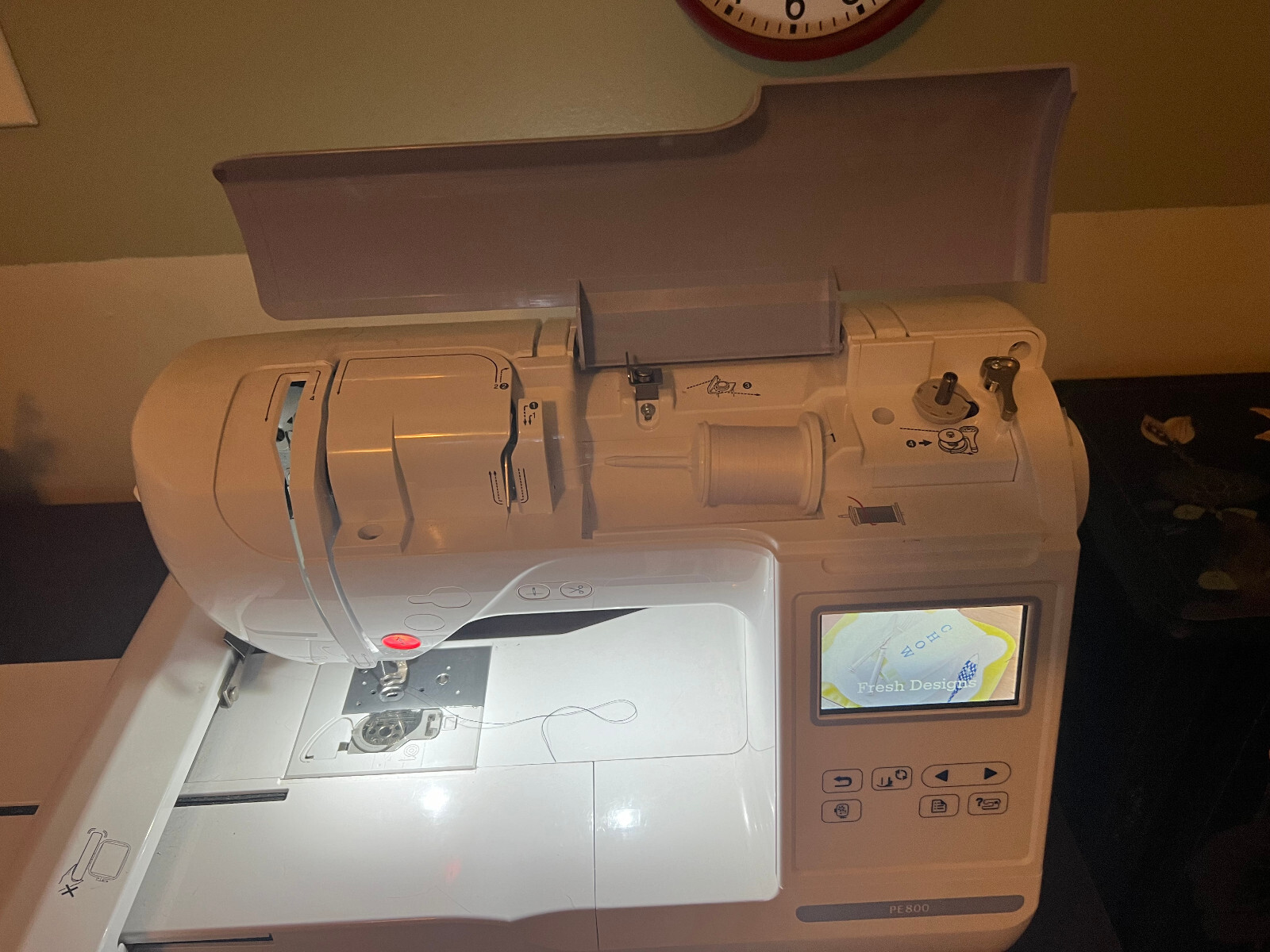 BROTHER PE800 5x7" Embroidery Machine with Large Color Touch Screen Used w Hoops eBay
