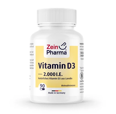 Vitamin D3 Kapseln 2000 I.E. 90 Stück von ZeinPharma®