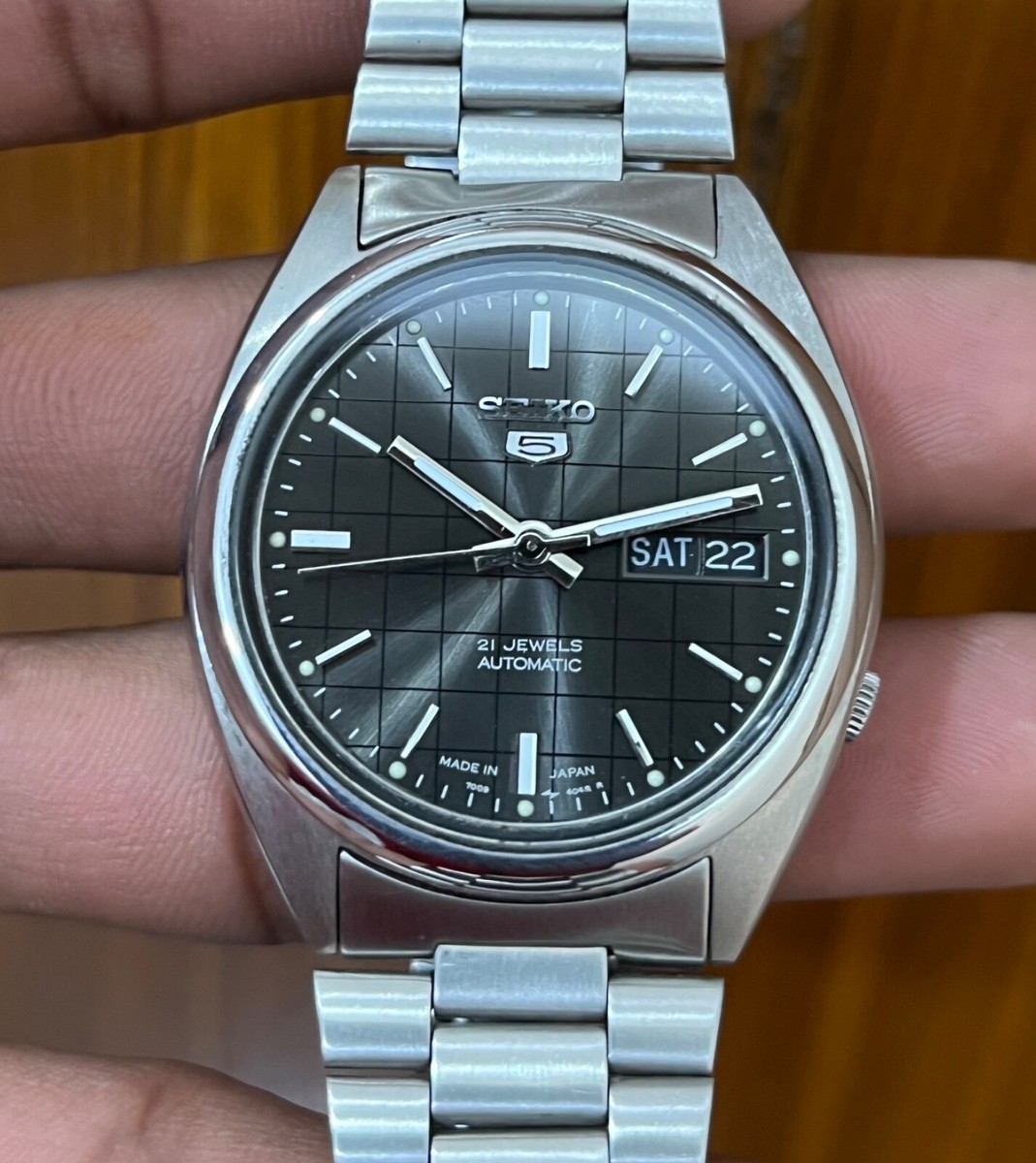 動作品　SEIKO　セイコー5 オートマチック 腕時計　7009-3040 セイコー セイコーファイブ オートマチック 角型 17石 7009-3040