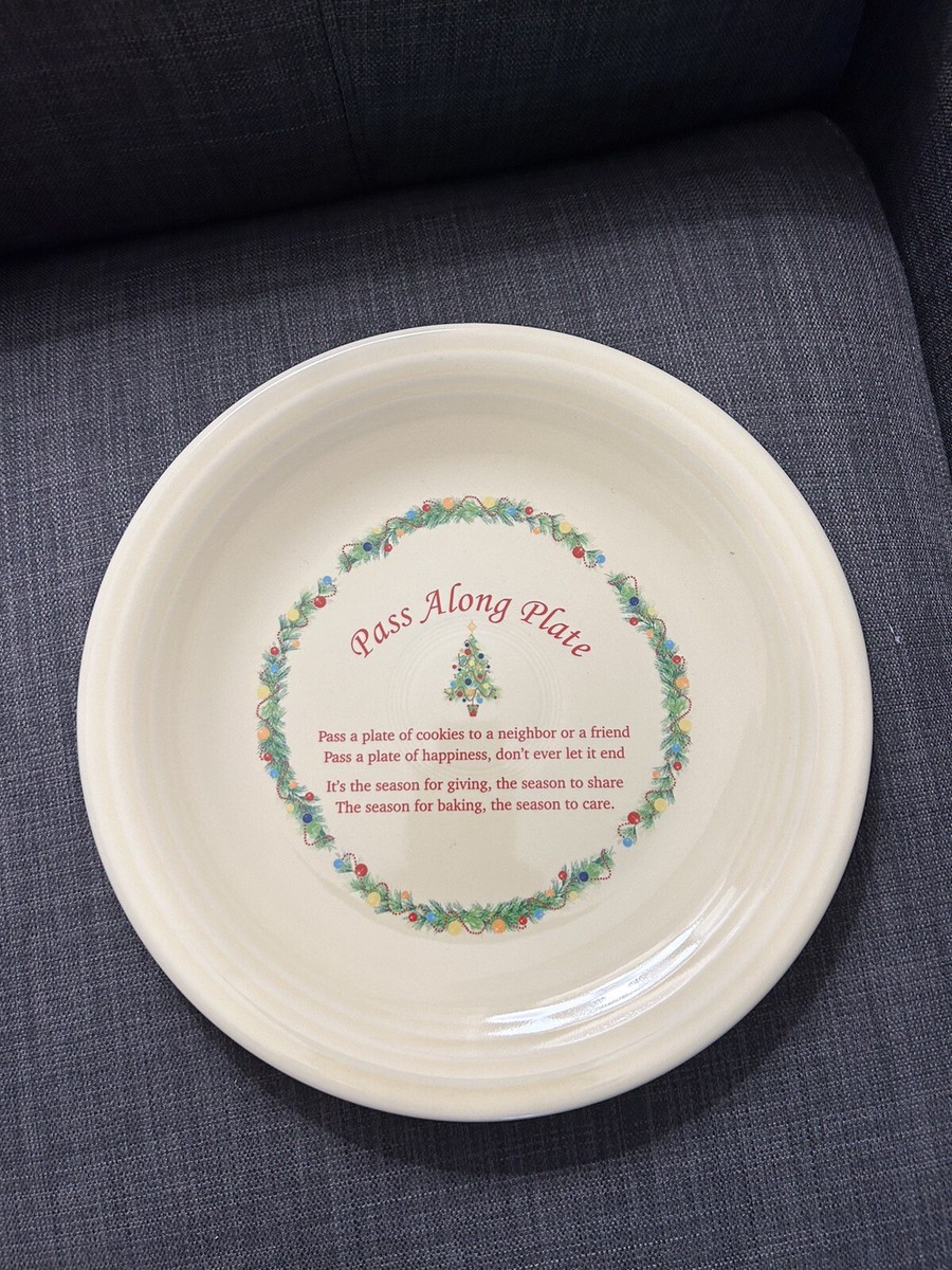 Fiestaware Fiesta Homer Laughlin Christmas Pass Along Plate 11 1/2” NWT  $140!