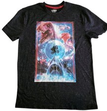 Universal Studios, E.T., Jurassic Park, Back To The Future, JAWS T-Shirt Size M
