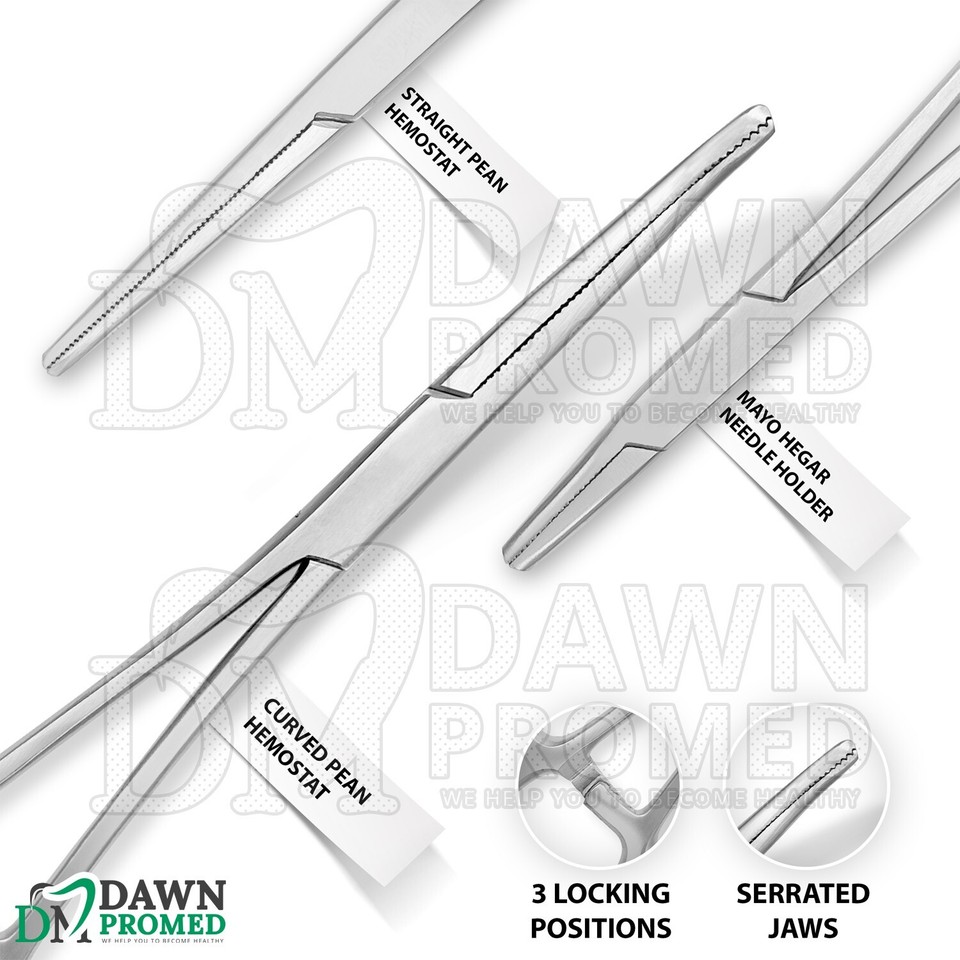 18 Pcs Minor Surgery Set With FREE Case Surgical Instruments Kit German ...