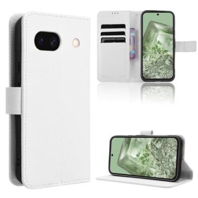 Für Google Pixel 8a Diamond Texture Leder Handy Hülle Cover Schale