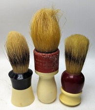 VTG 3 Shaving Brushes Ever-Ready 250T, Made Rite 12, dubl duck 5 Boar Bristle